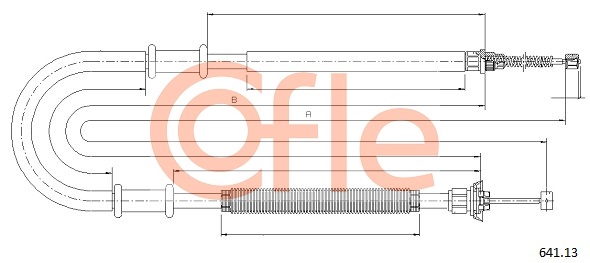 COFLE CFE641.13 huzal, rögzítőfék