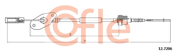 COFLE CFE92.12.7206 huzal, kuplungműködtetés