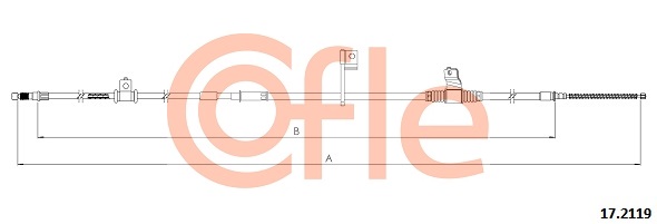 COFLE CFE92.17.2119 huzal, rögzítőfék