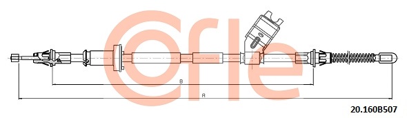 COFLE CFE92.20.160B507 huzal, rögzítőfék