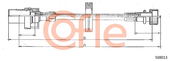 COFLE COF S08013 Sebességmérő bowden, kilóméteróra spirál, meghajtó kerék
