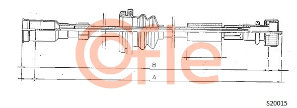 COFLE COF S20015 Sebességmérő bowden, kilóméteróra spirál, meghajtó kerék