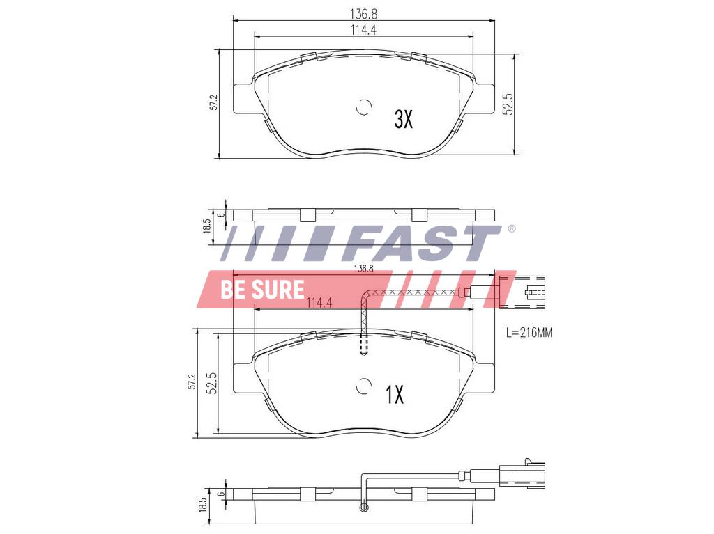 FAST FASFT29113 fékbetét készlet, tárcsafék
