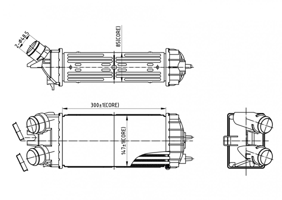 HART 612 575 96550 - Intercooler, töltőlevegő hűtő