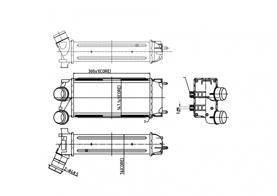 HART 614 246 96514 - Intercooler, töltőlevegő hűtő