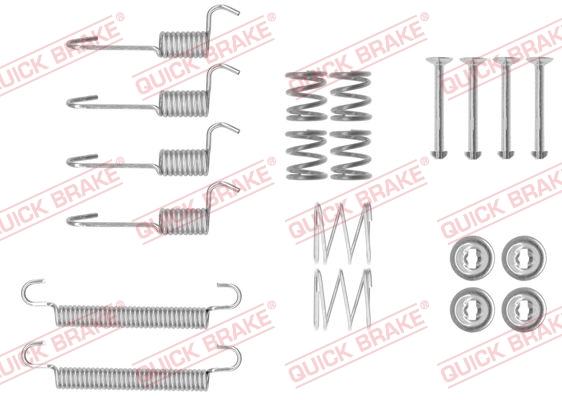 QUICK BRAKE QB105-0008 tartozék készlet, rögzítőfék pofa