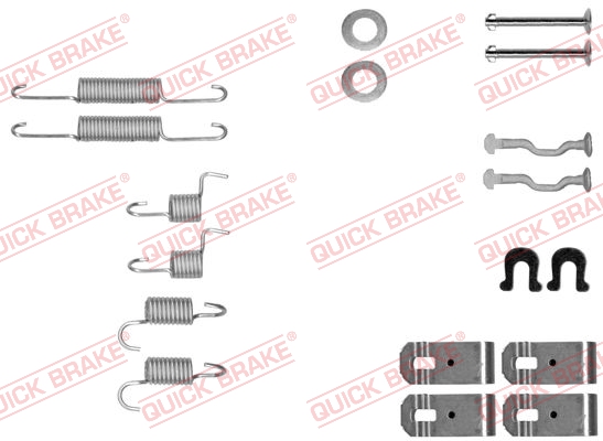 QUICK BRAKE QB105-0028 tartozék készlet, rögzítőfék pofa