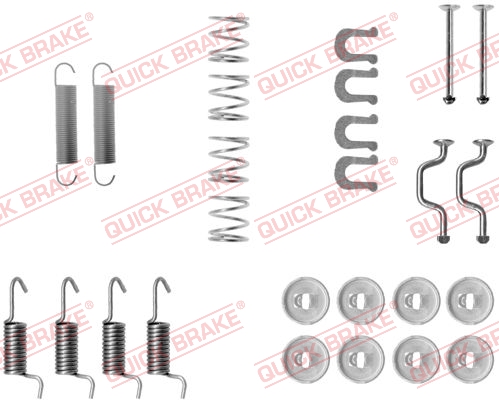 QUICK BRAKE QB105-0810 TARTOZÉK KÉSZLET, RÖGZÍTŐFÉK POFA