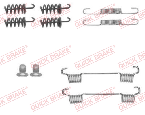 QUICK BRAKE QB105-0874 tartozék készlet, rögzítőfék pofa