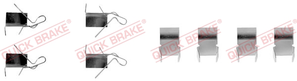 QUICK BRAKE QB109-1060 tartozékkészlet, tárcsafékbetét