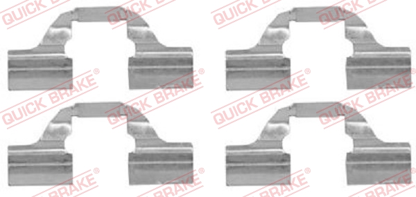 OJD QUICK BRAKE 1000929826 109-1684QB - tartozékkészlet, tárcsafékbetét