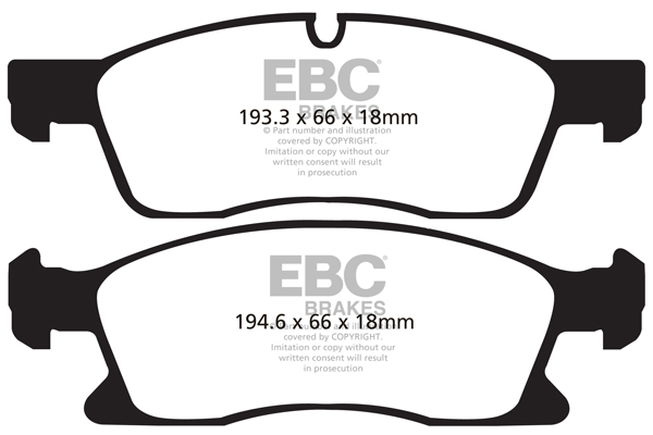 EBC DP41871R KLOCKI HAM. JEEP P. GRAND CHEROKEE/DODGE DURANGO 3,0-6,4 11-