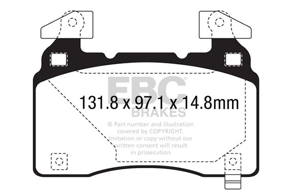 EBC DP43028R KLOCKI HAM. CHEVROLET P. CAMARO 6,2 16 -