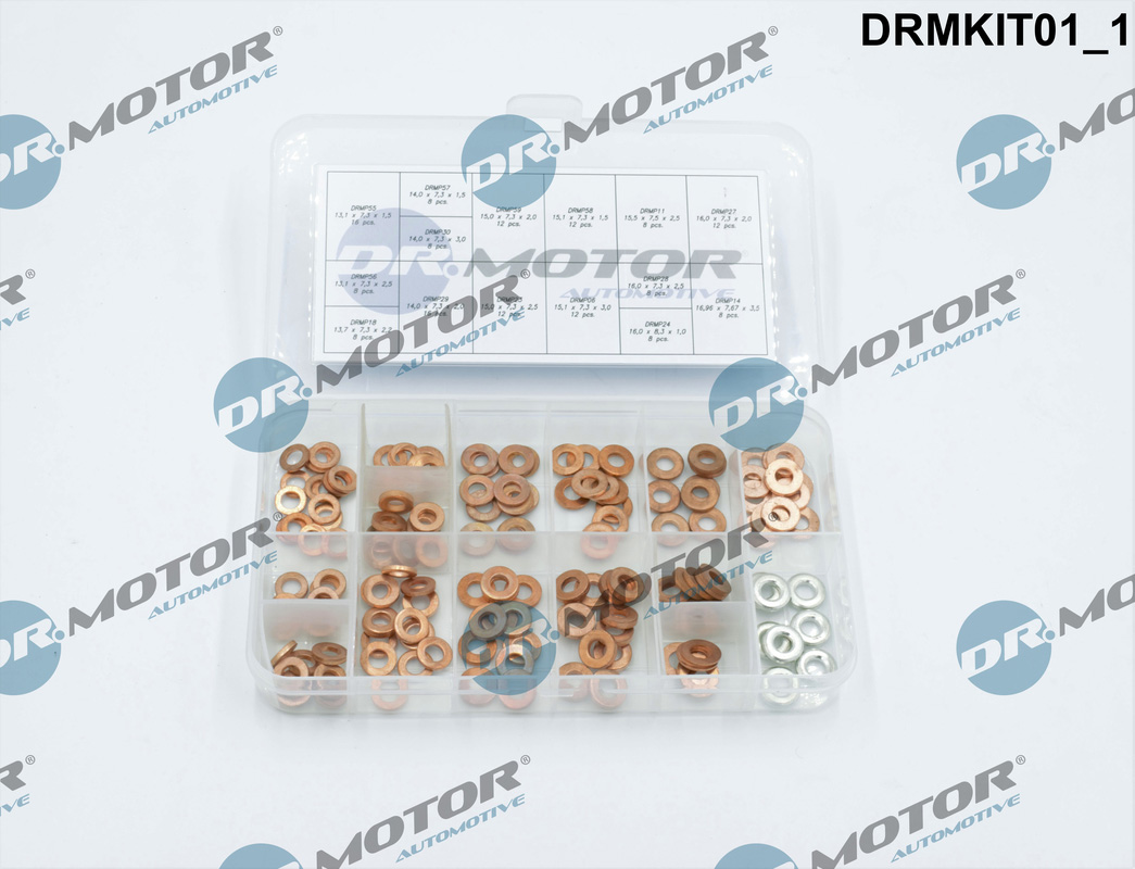 DR MOTOR DRMKIT01 ZESTAW PODKŁADEK MIEDZIANYCH 156 SZT.