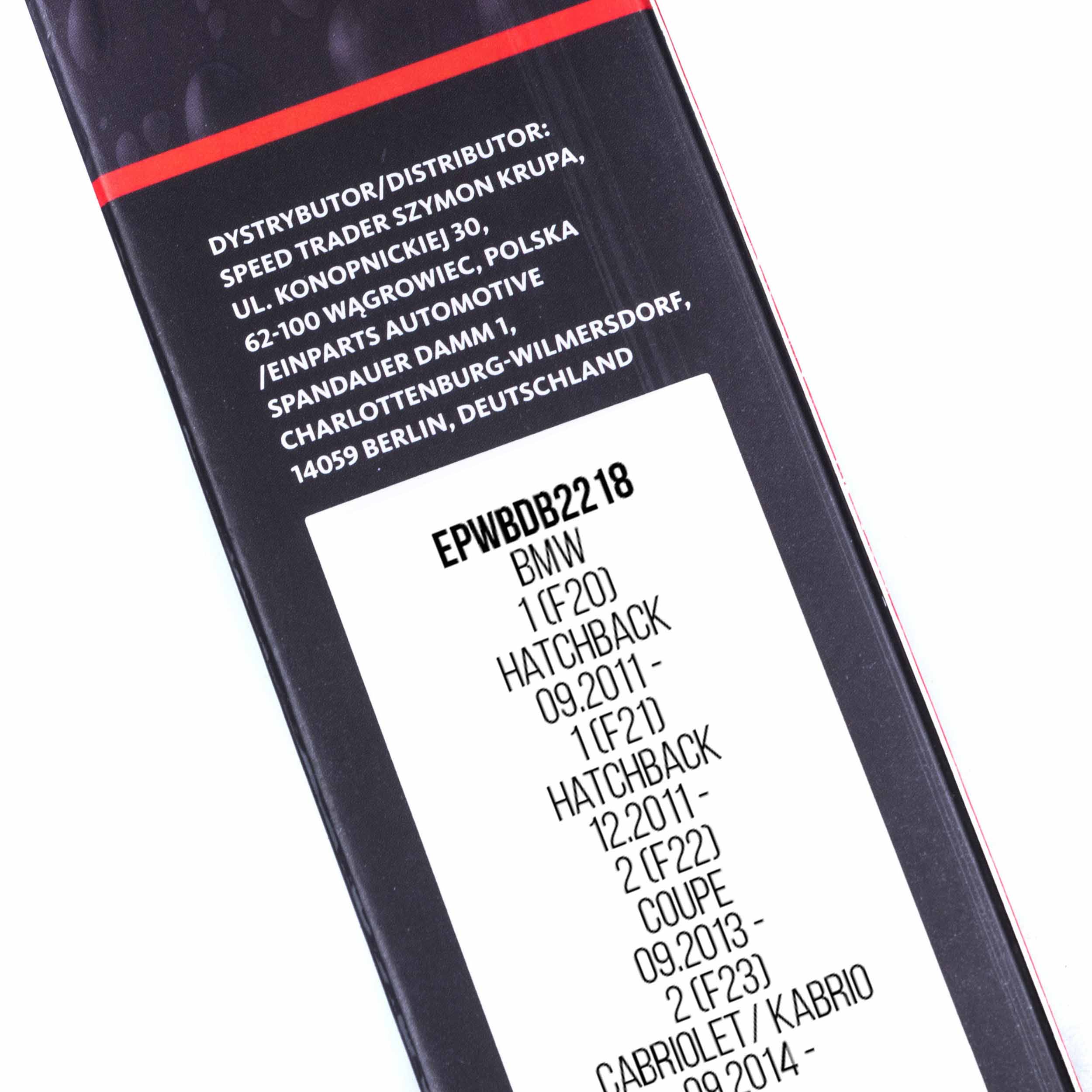 EINPARTS EINEPWBDB2218 ZESTAW WYCIERACZEK DEDYKOWANYCH