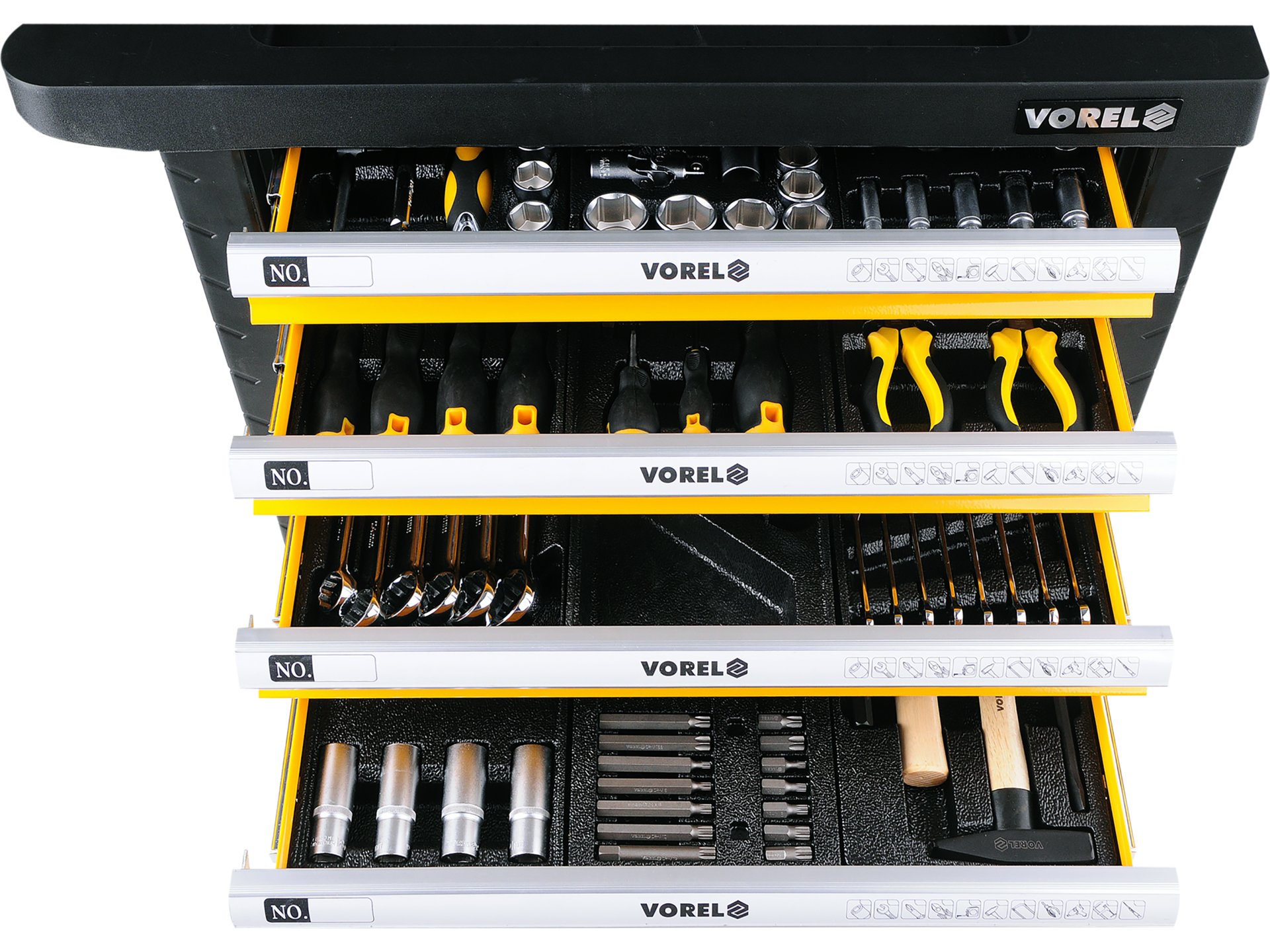  VYT-58540 - 6 fiókos görgős szekrény szerszámbetéttel / 177 részes